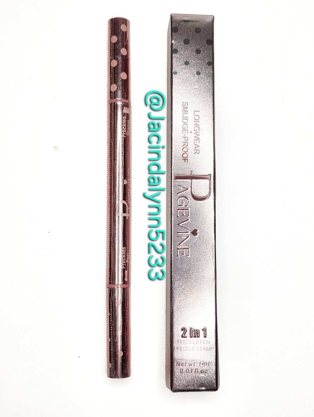 Pagevine Makeup 2 In 1 Freckle Pen & Freckle Stamp Caramel Chestnut Brown Shade
